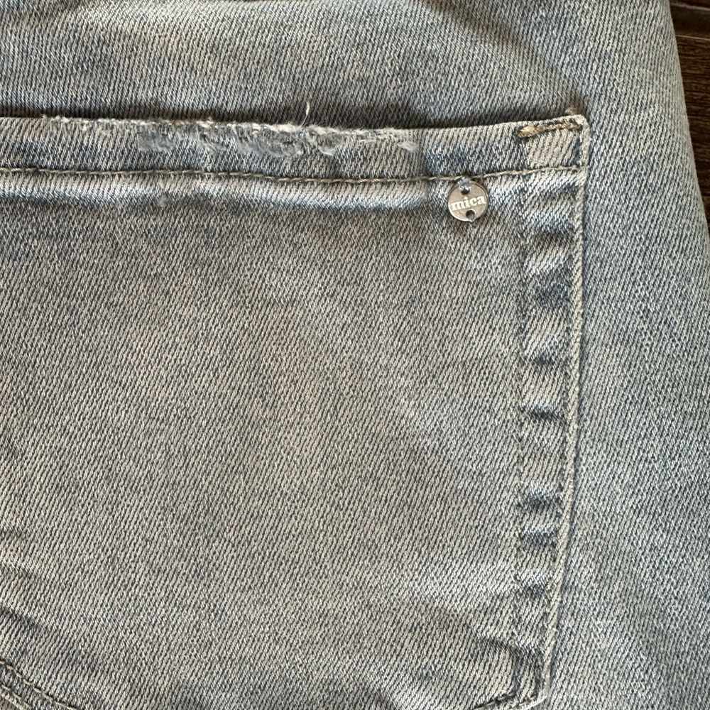 mica Light Blue Ripped Straight Leg Jeans - Picture 5 of 7